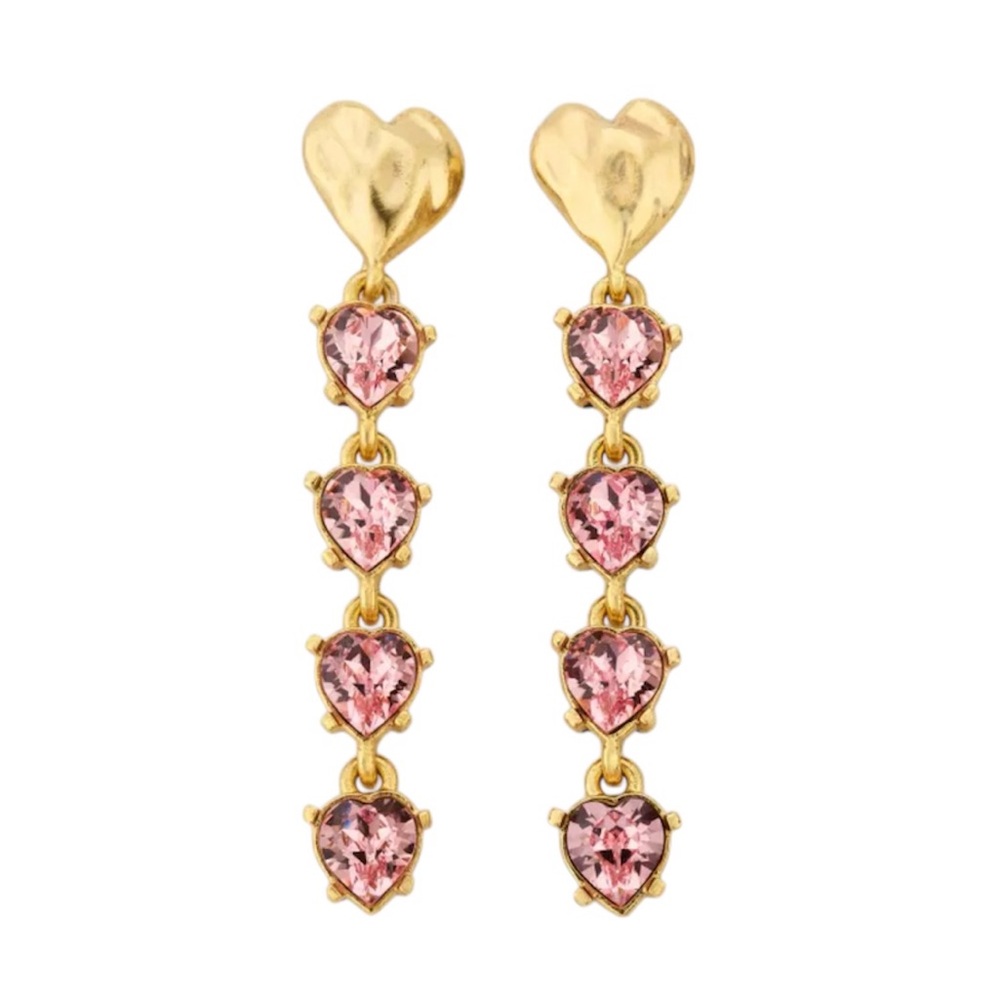 Oscar de la Renta
Long Crystal Heart Earrings